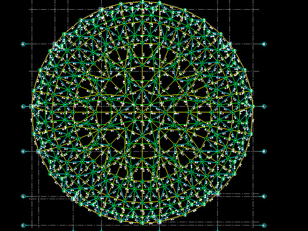 武穴明光正元广场圆形网架