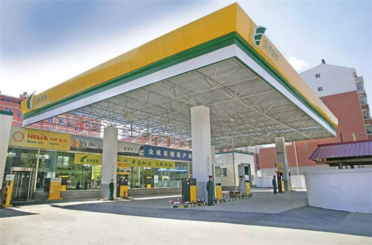 武穴加气站钢结构网架案例7